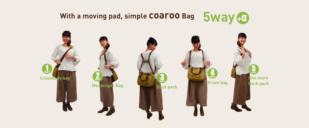 With a moving pad, simple coaroo Bag 5way+